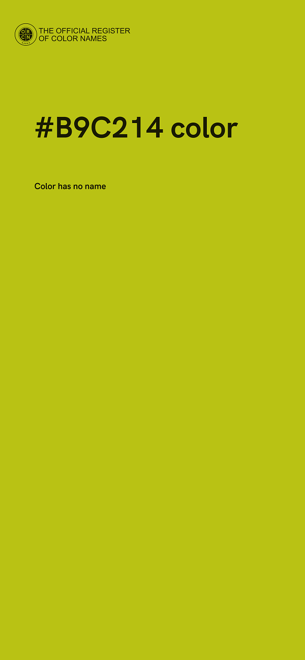 #B9C214 color image