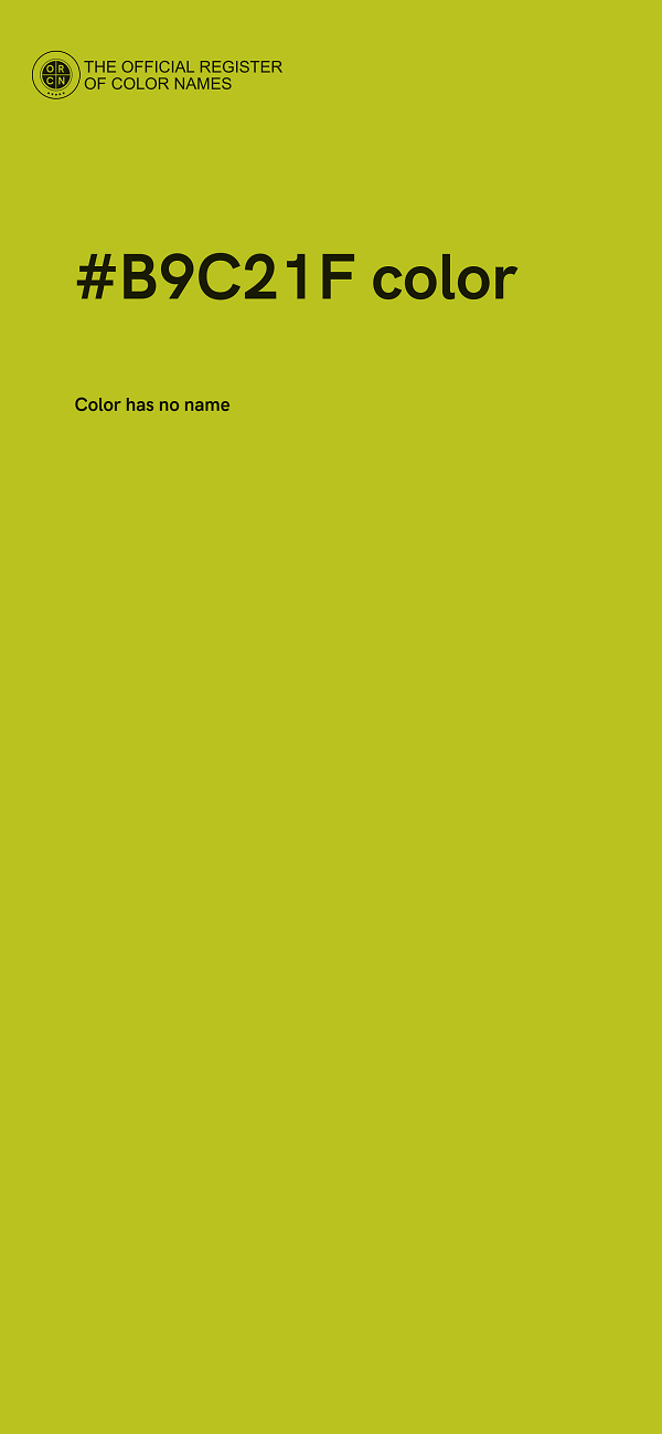 #B9C21F color image