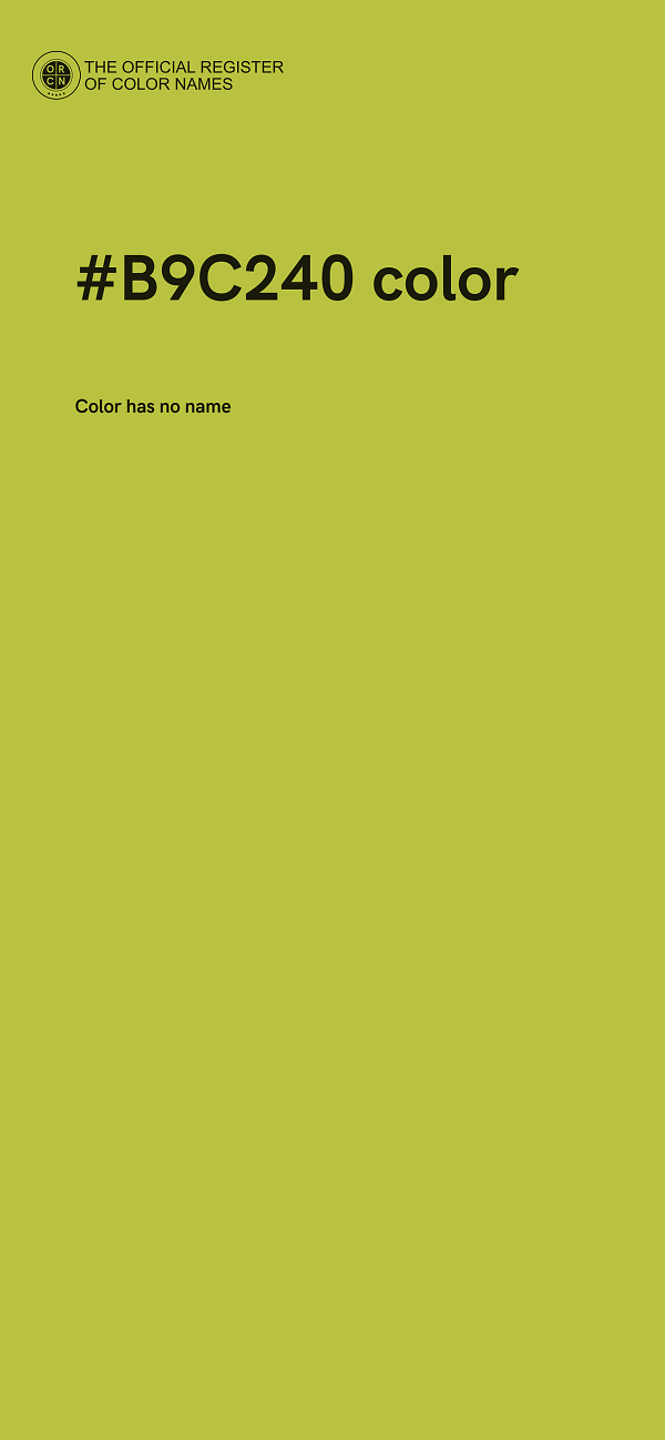 #B9C240 color image