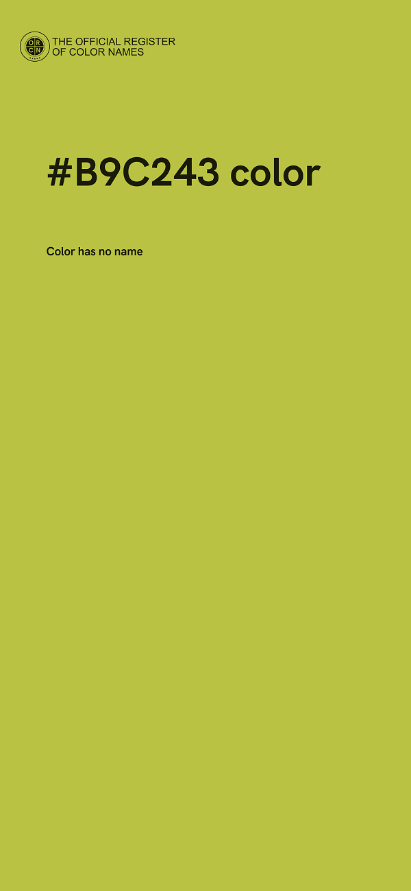 #B9C243 color image