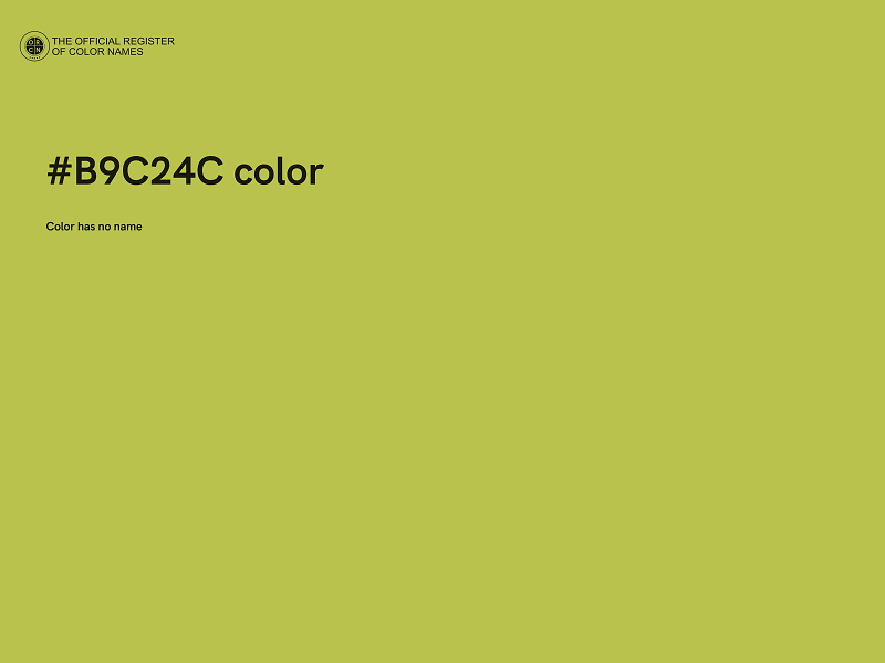 #B9C24C color image
