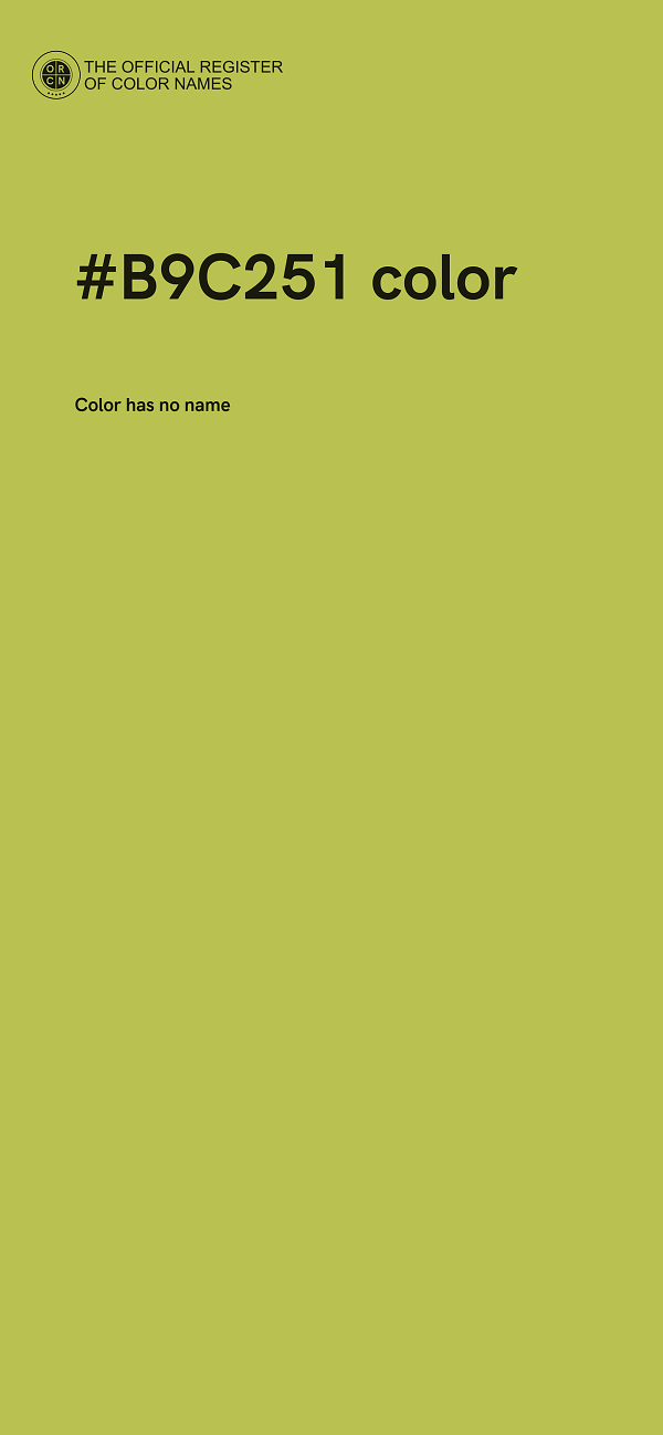 #B9C251 color image