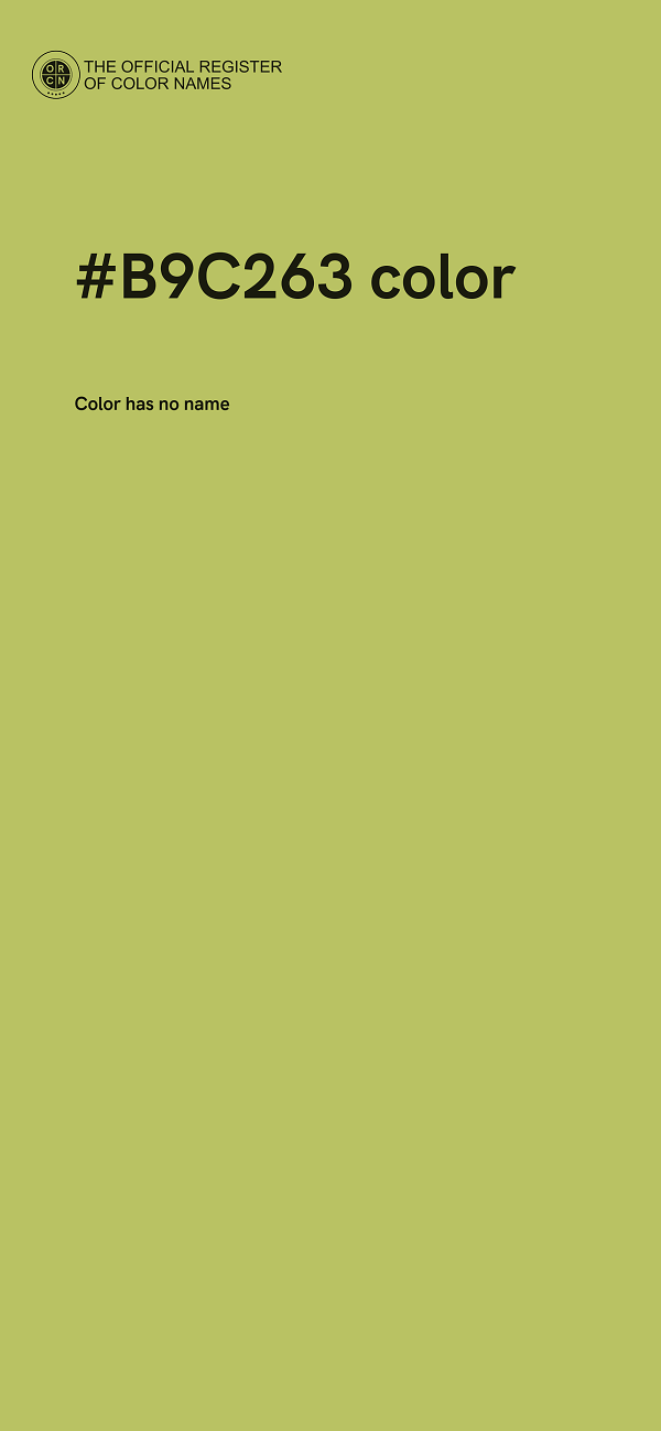 #B9C263 color image