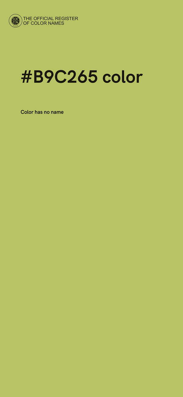 #B9C265 color image
