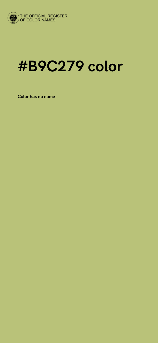 #B9C279 color image