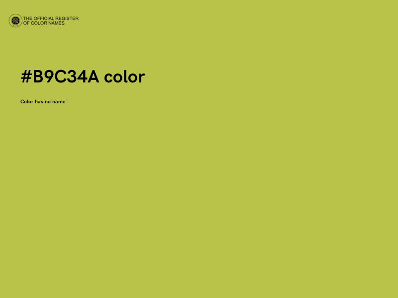 #B9C34A color image
