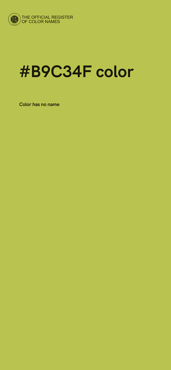 #B9C34F color image