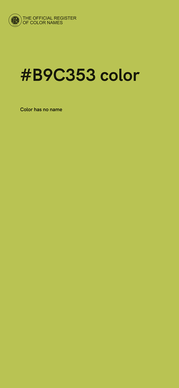 #B9C353 color image