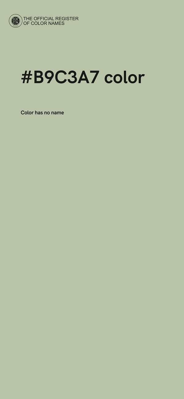 #B9C3A7 color image