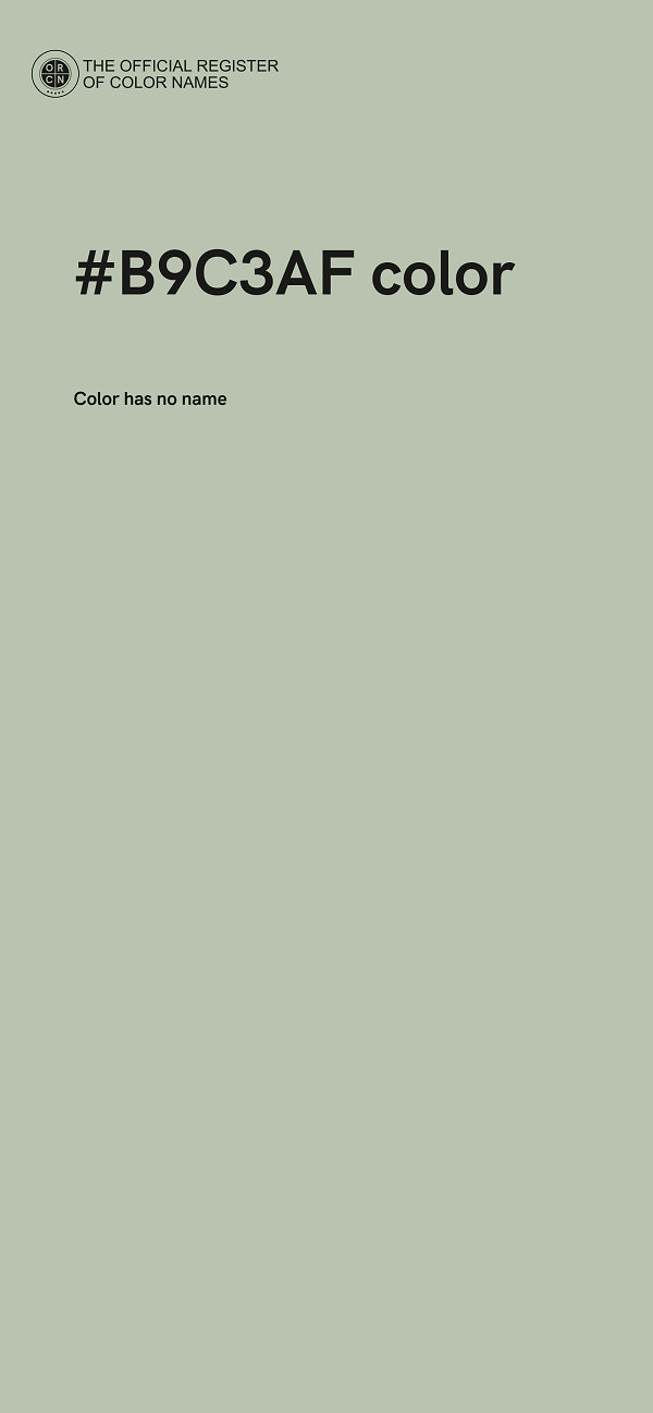 #B9C3AF color image