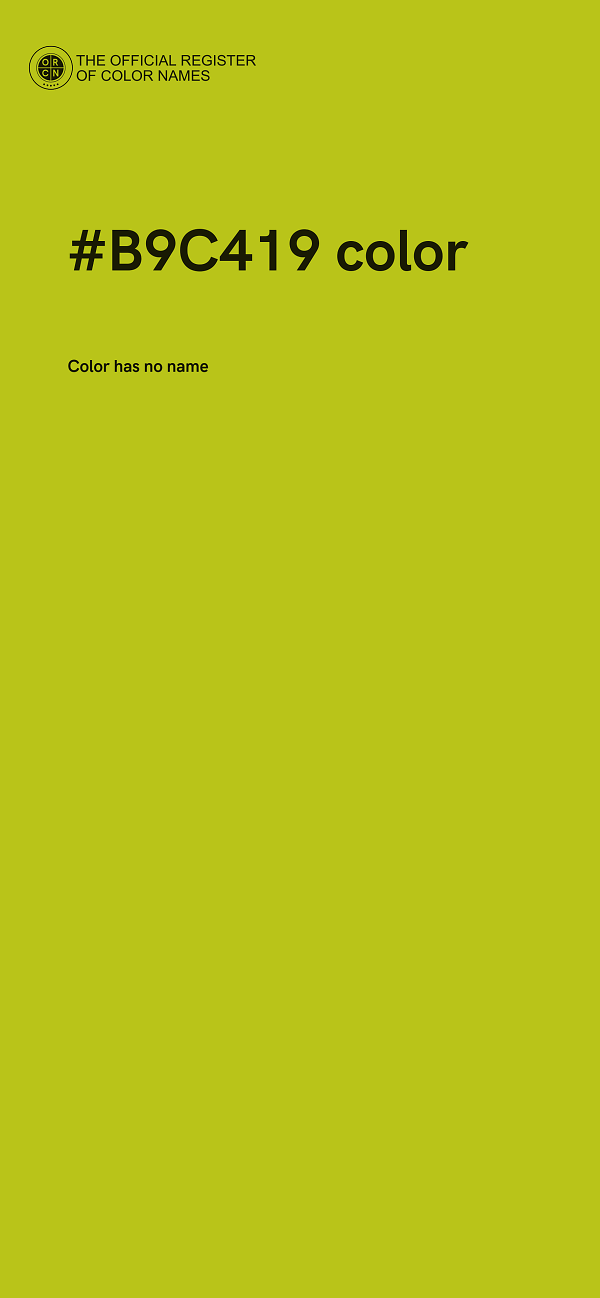 #B9C419 color image
