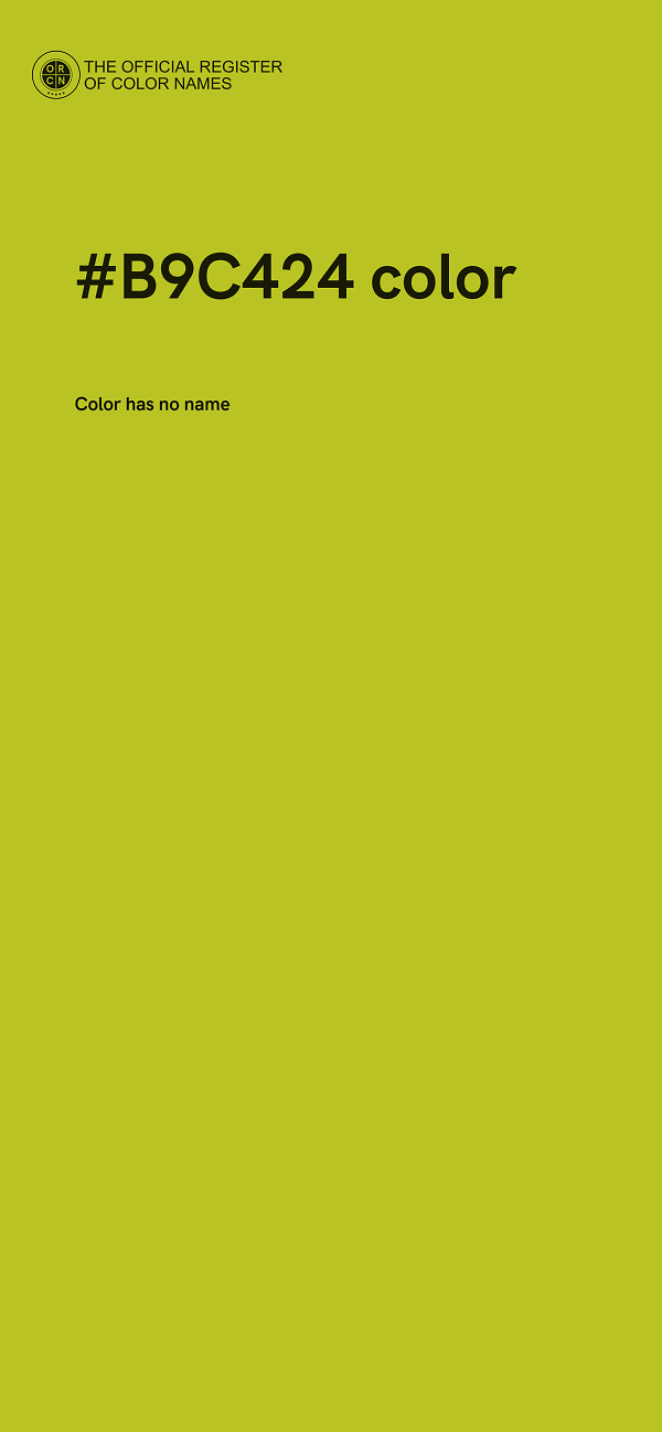 #B9C424 color image