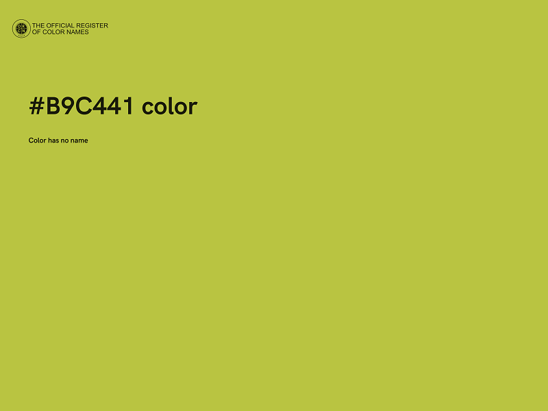#B9C441 color image