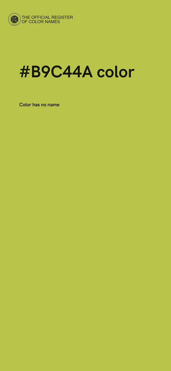 #B9C44A color image
