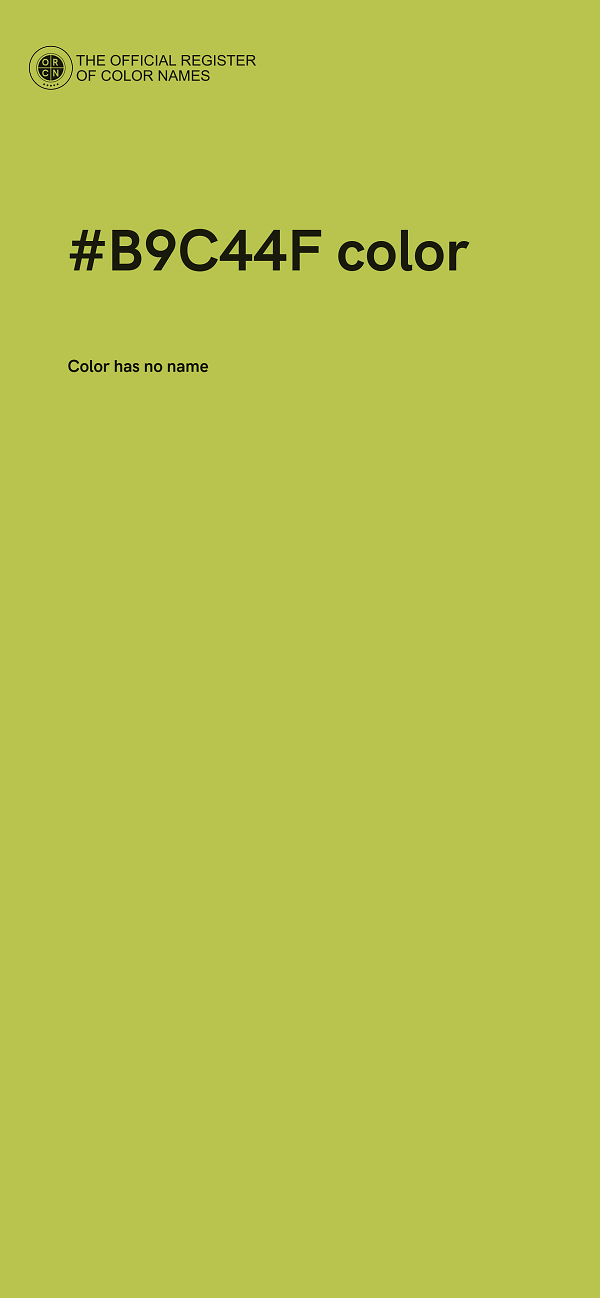 #B9C44F color image