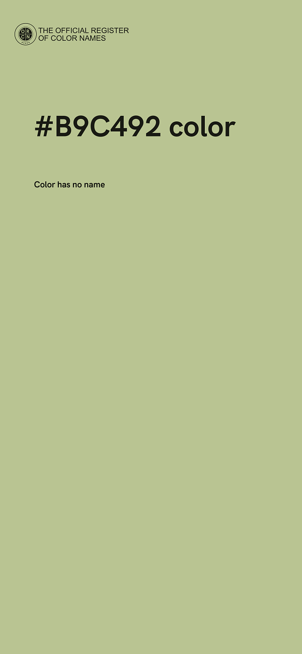 #B9C492 color image