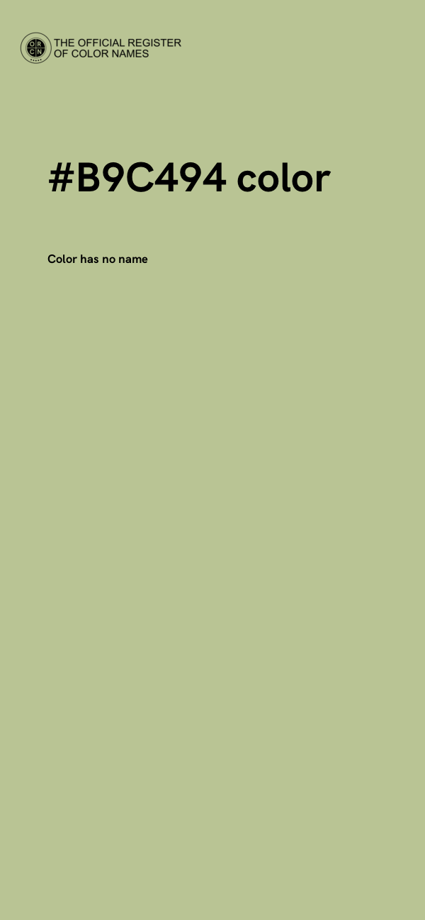#B9C494 color image