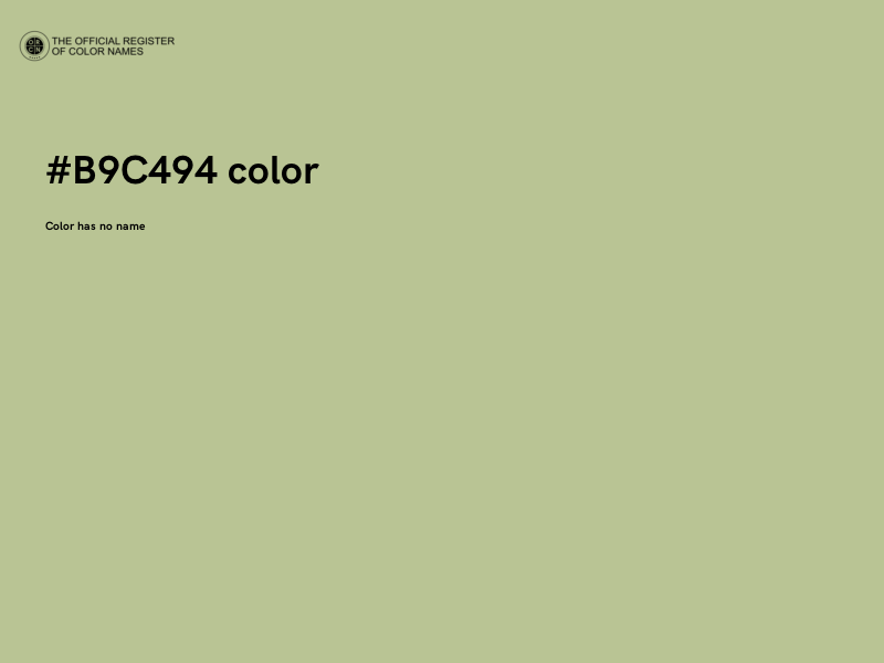 #B9C494 color image