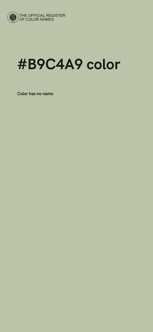 #B9C4A9 color image