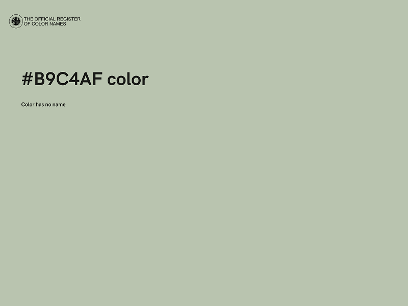 #B9C4AF color image