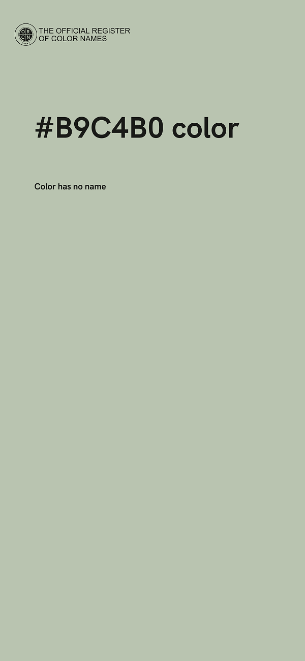 #B9C4B0 color image