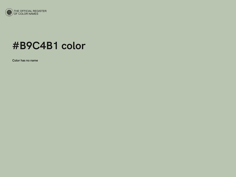 #B9C4B1 color image