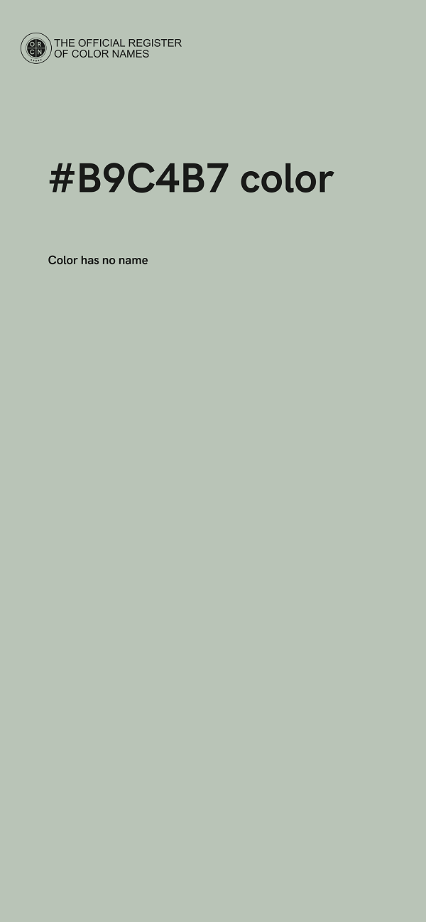 #B9C4B7 color image