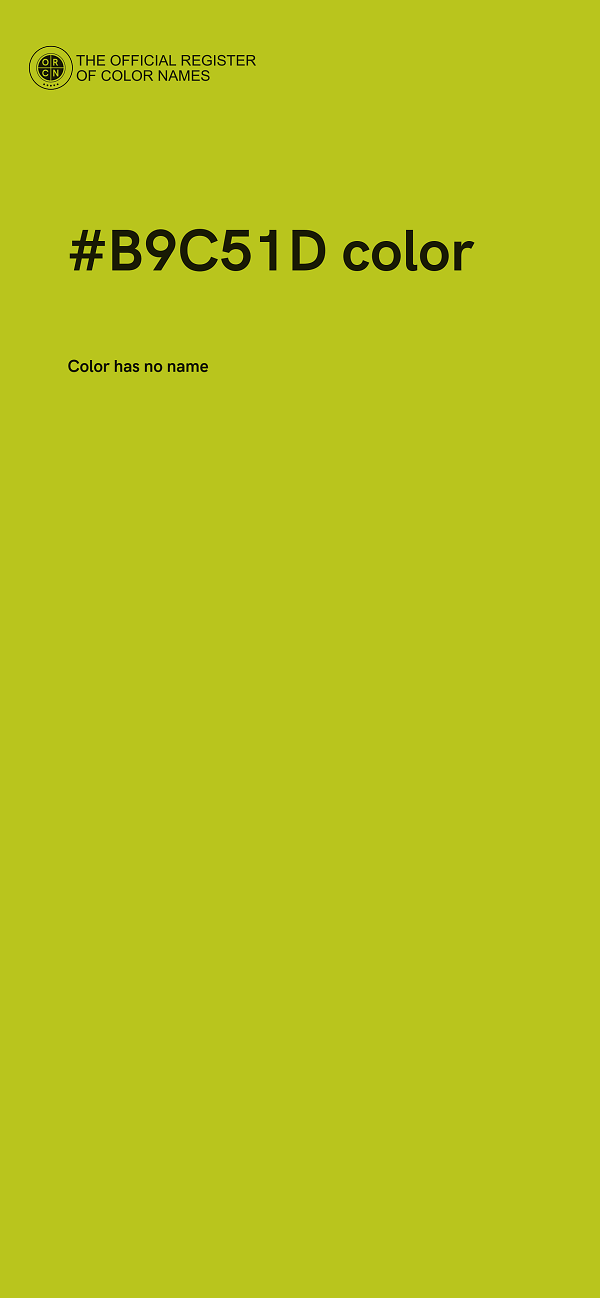 #B9C51D color image