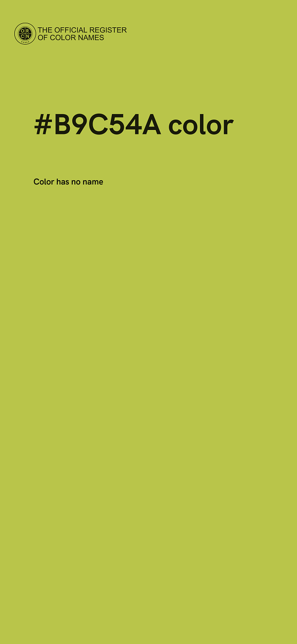 #B9C54A color image