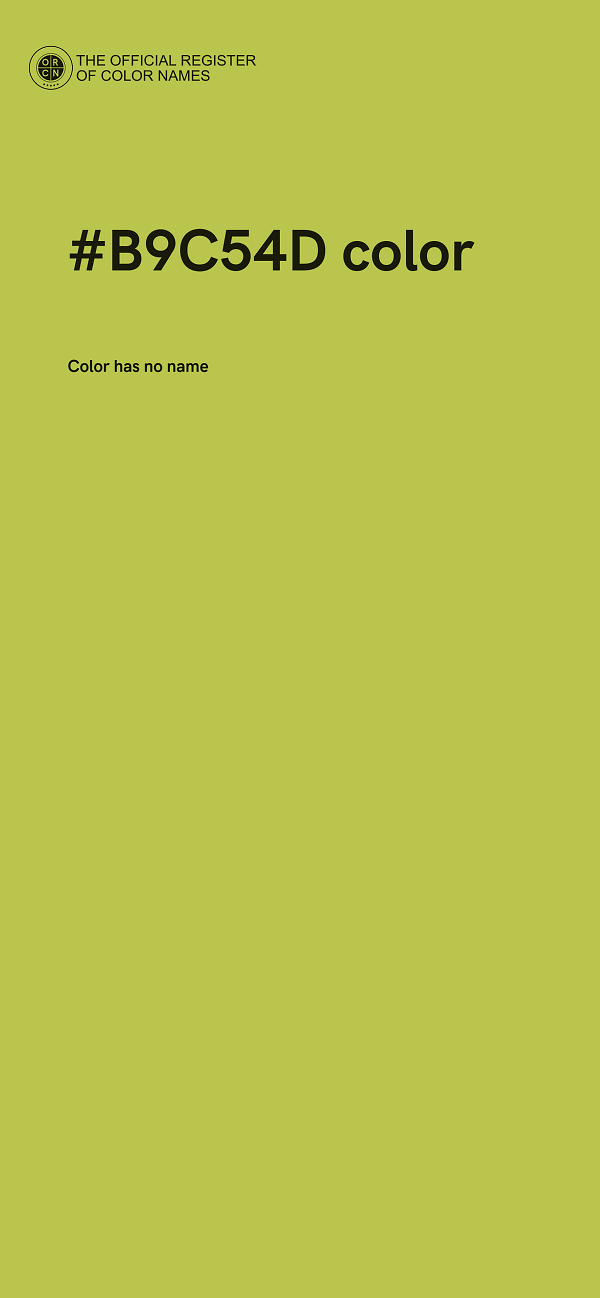 #B9C54D color image