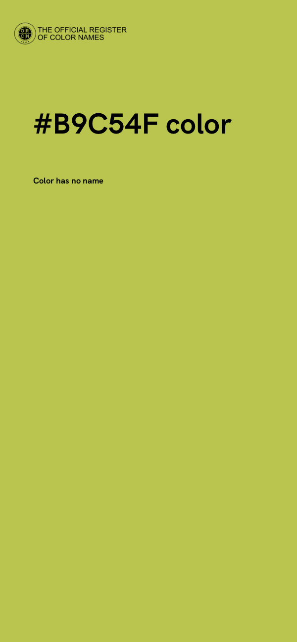 #B9C54F color image