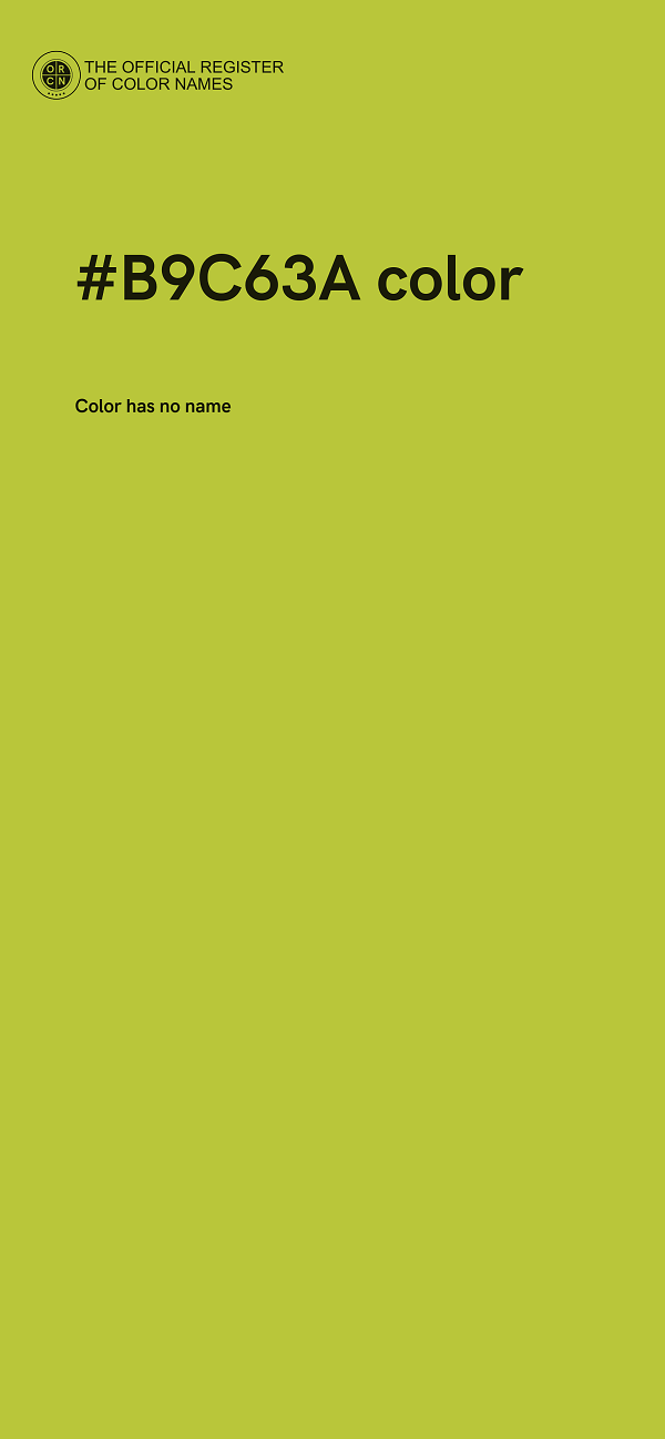 #B9C63A color image