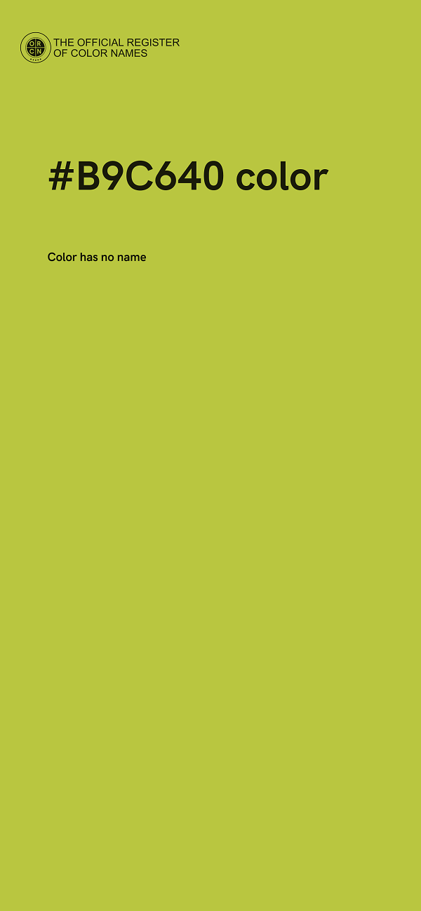 #B9C640 color image
