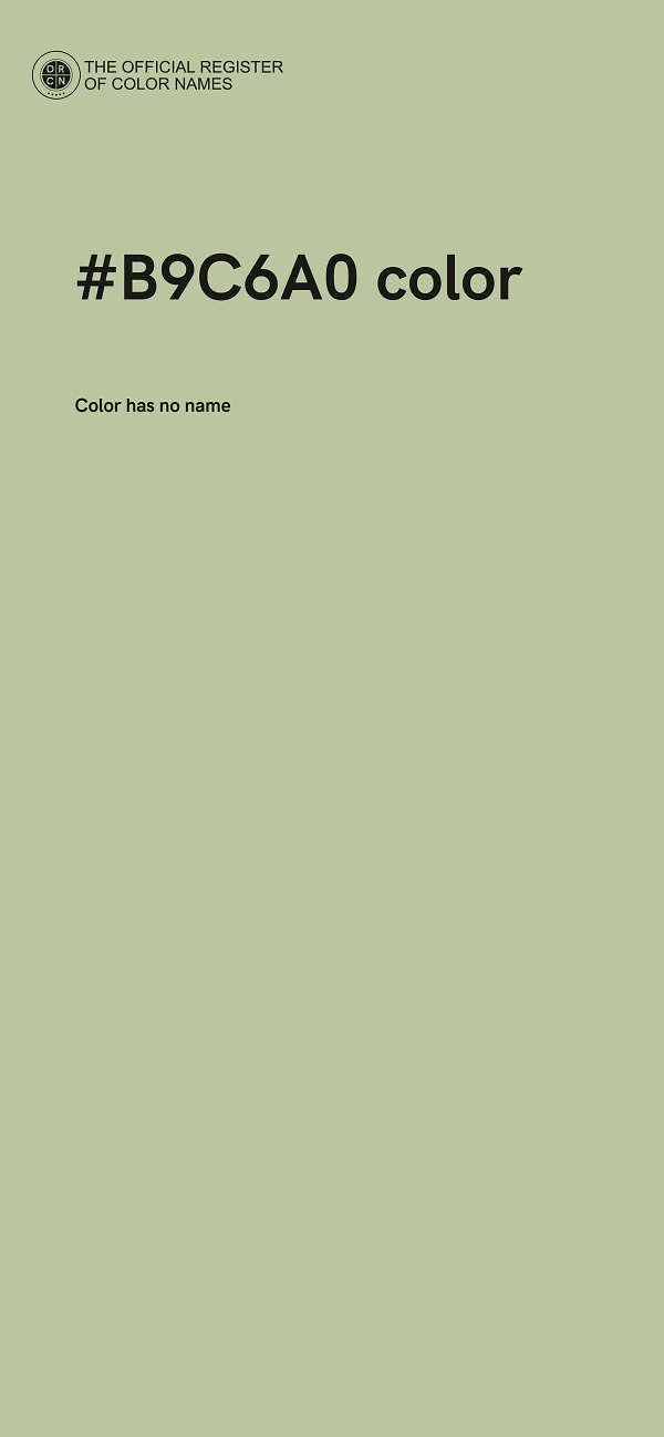 #B9C6A0 color image