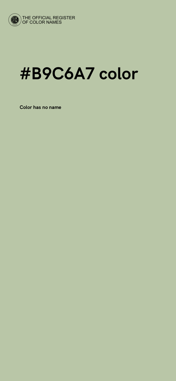 #B9C6A7 color image