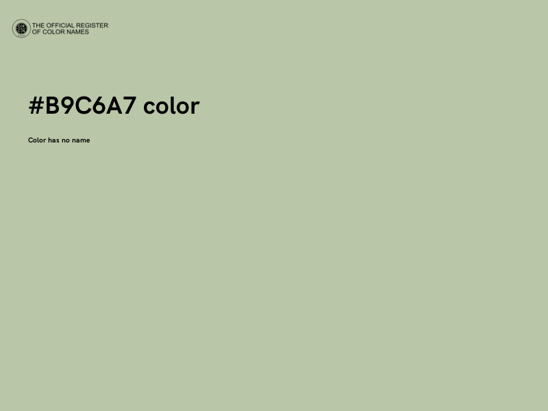 #B9C6A7 color image