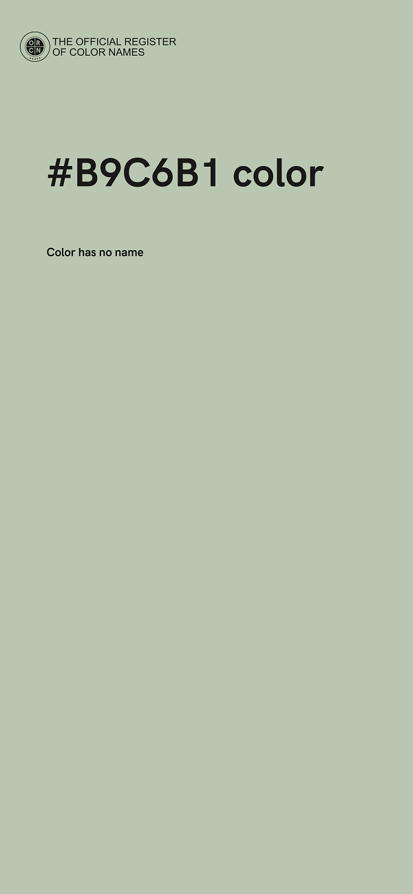 #B9C6B1 color image