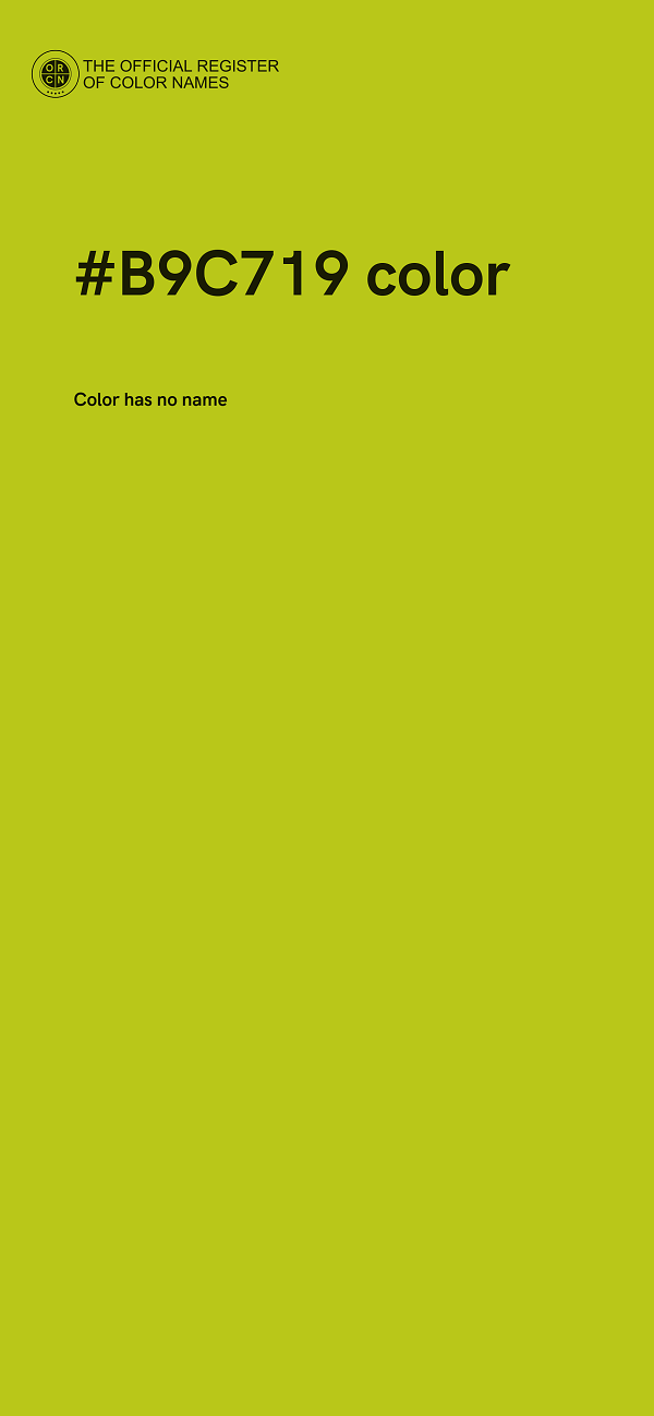 #B9C719 color image