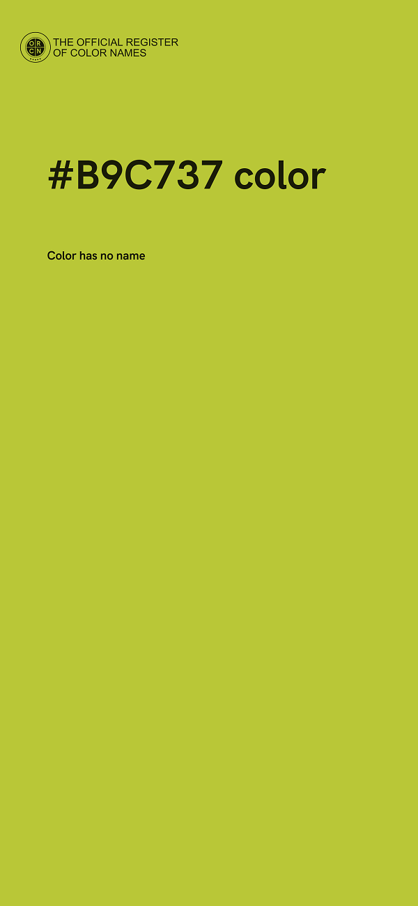 #B9C737 color image
