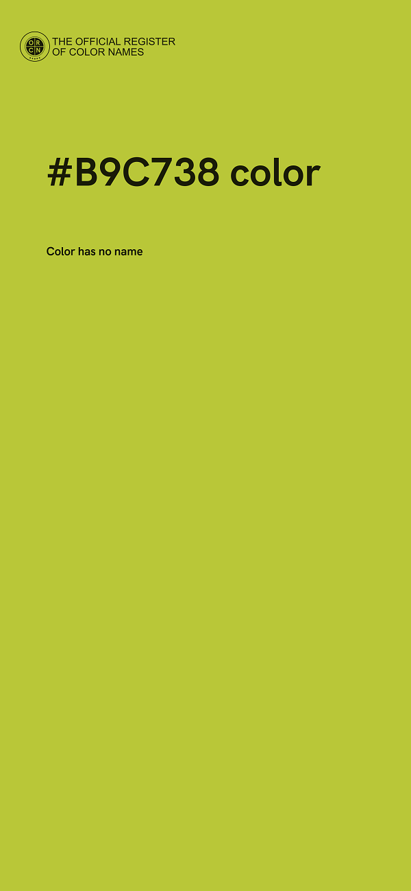 #B9C738 color image