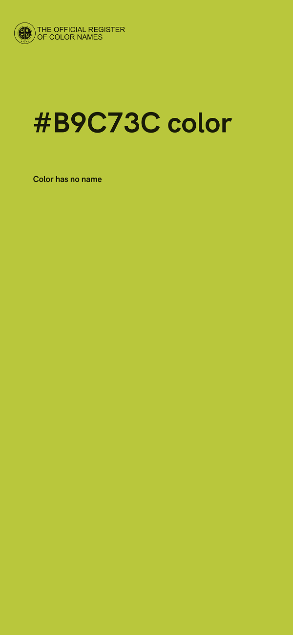 #B9C73C color image