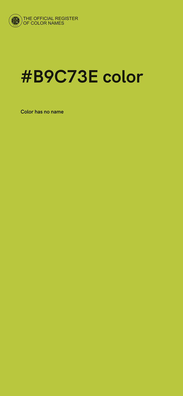 #B9C73E color image