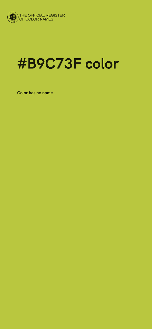 #B9C73F color image