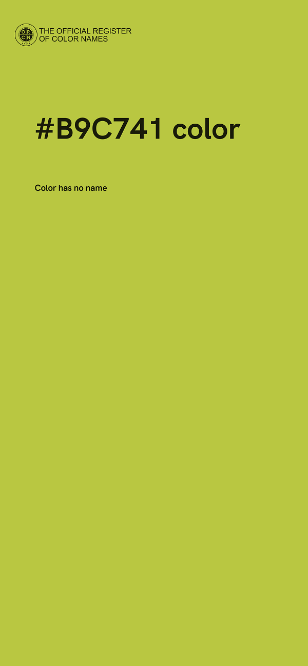 #B9C741 color image