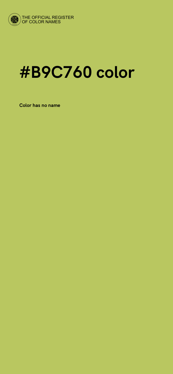 #B9C760 color image