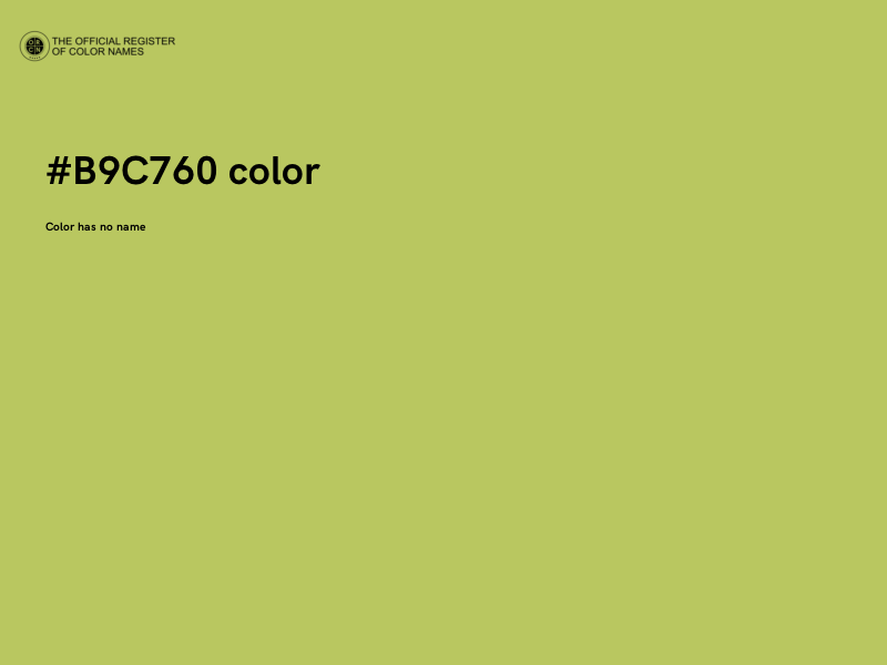 #B9C760 color image