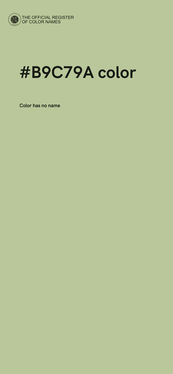 #B9C79A color image
