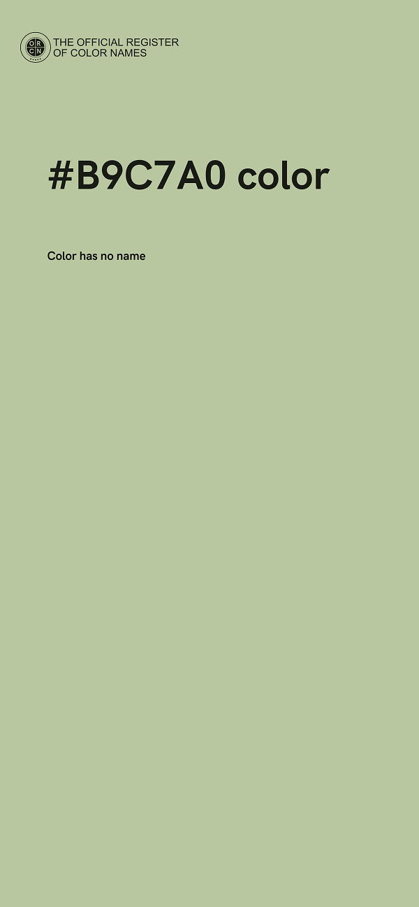 #B9C7A0 color image