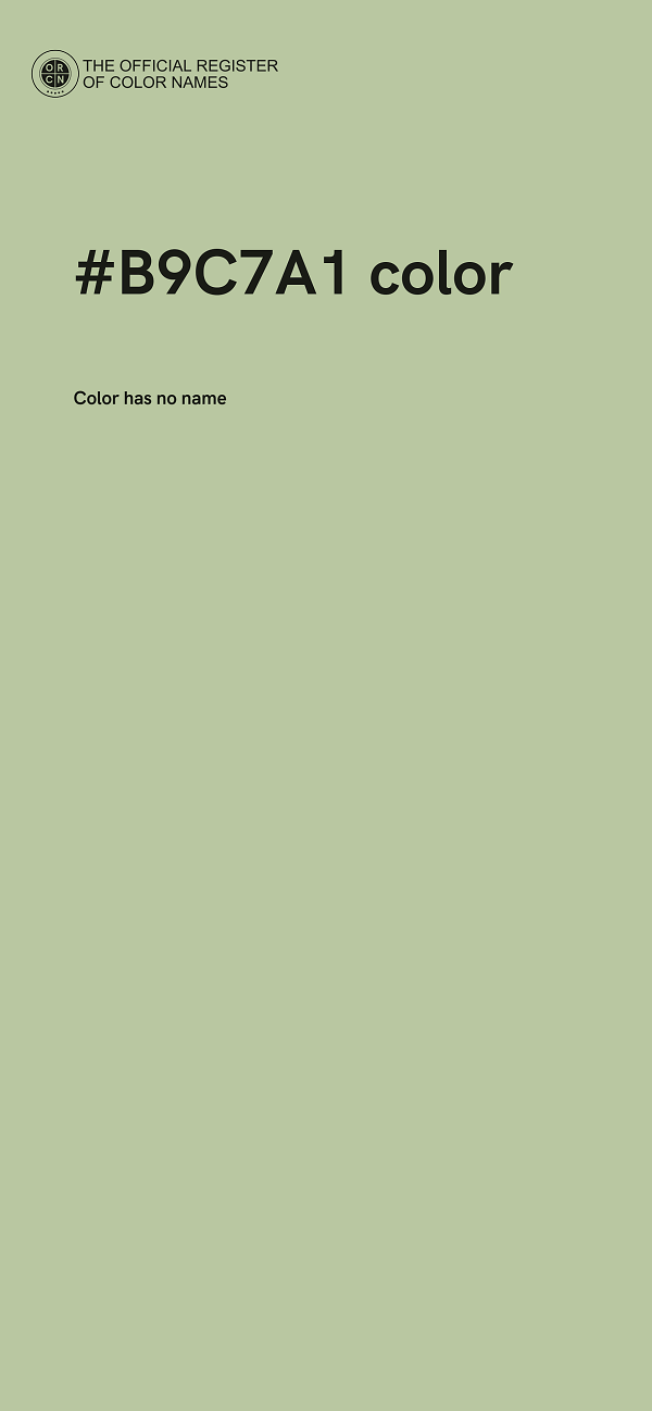 #B9C7A1 color image