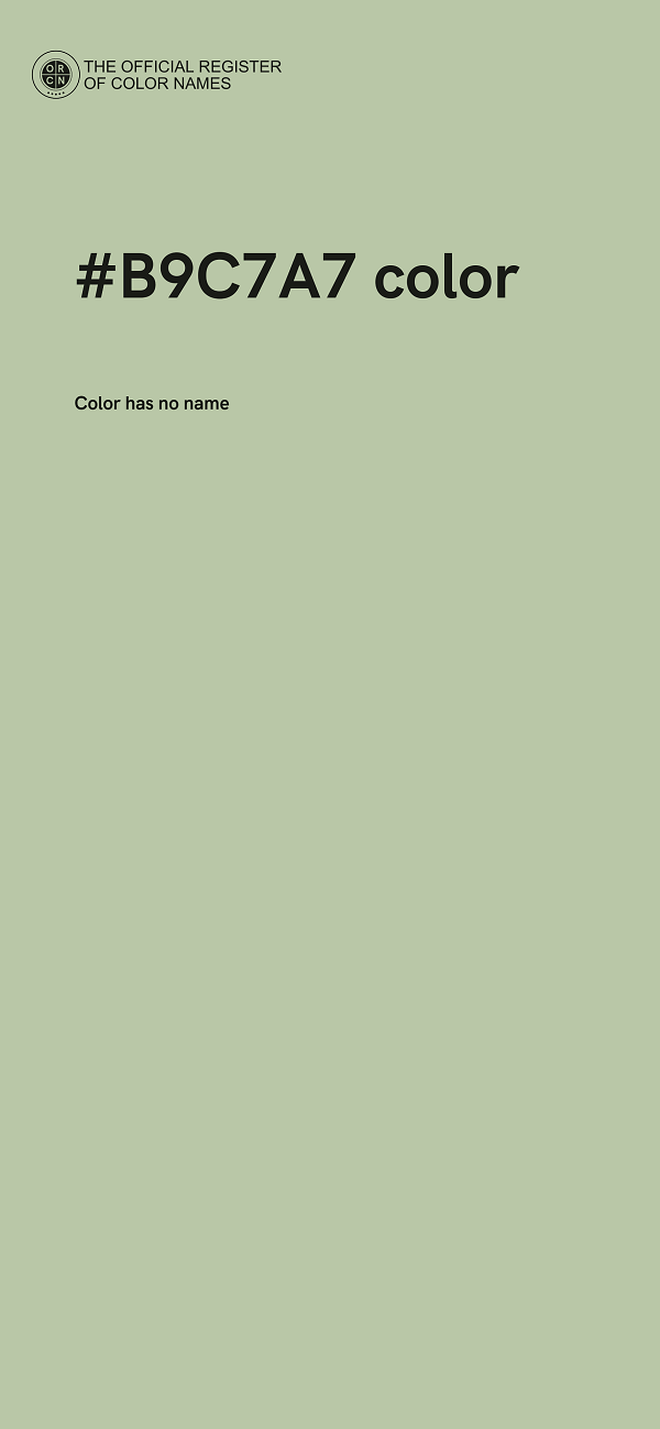 #B9C7A7 color image